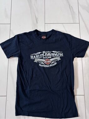 Harley-Davidson Navy Graphic T-Shirt | Men’s small | Classic Biker Tee